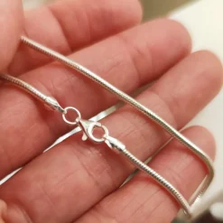 Cadena De Plata Cola De Raton 80 Cm. Y 1,8 Mm.grosor
