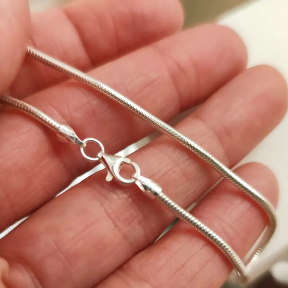 Cadena De Plata Cola De Raton 80 Cm. Y 1,8 Mm.grosor