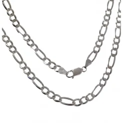 Hot Cadena De Plata De Ley Alternada 3+1 50 Cm.