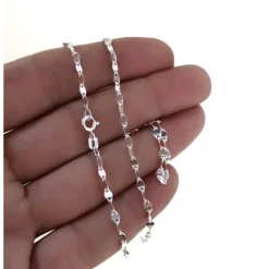 Cadena Lumina De Plata De Ley 45 Cm.