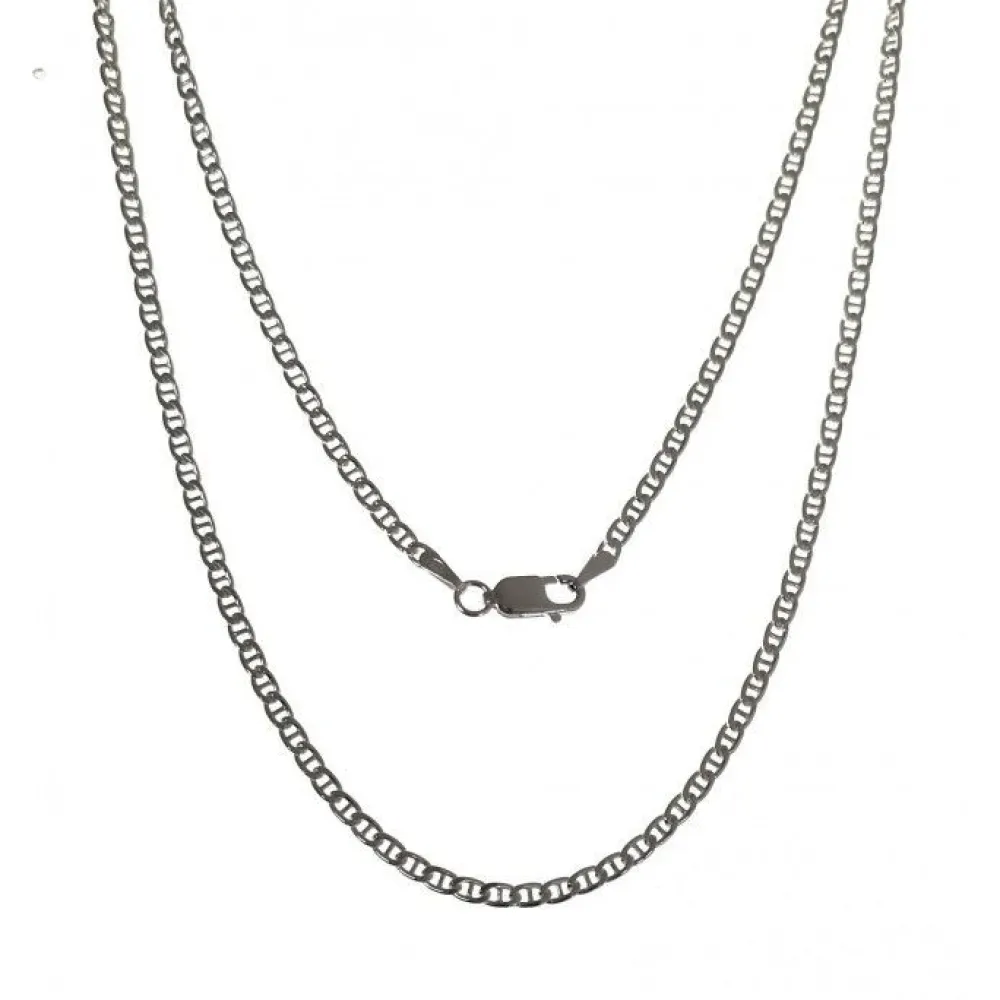Cadena Marina En Plata De Ley 45 Cm. 2,5 Mm.
