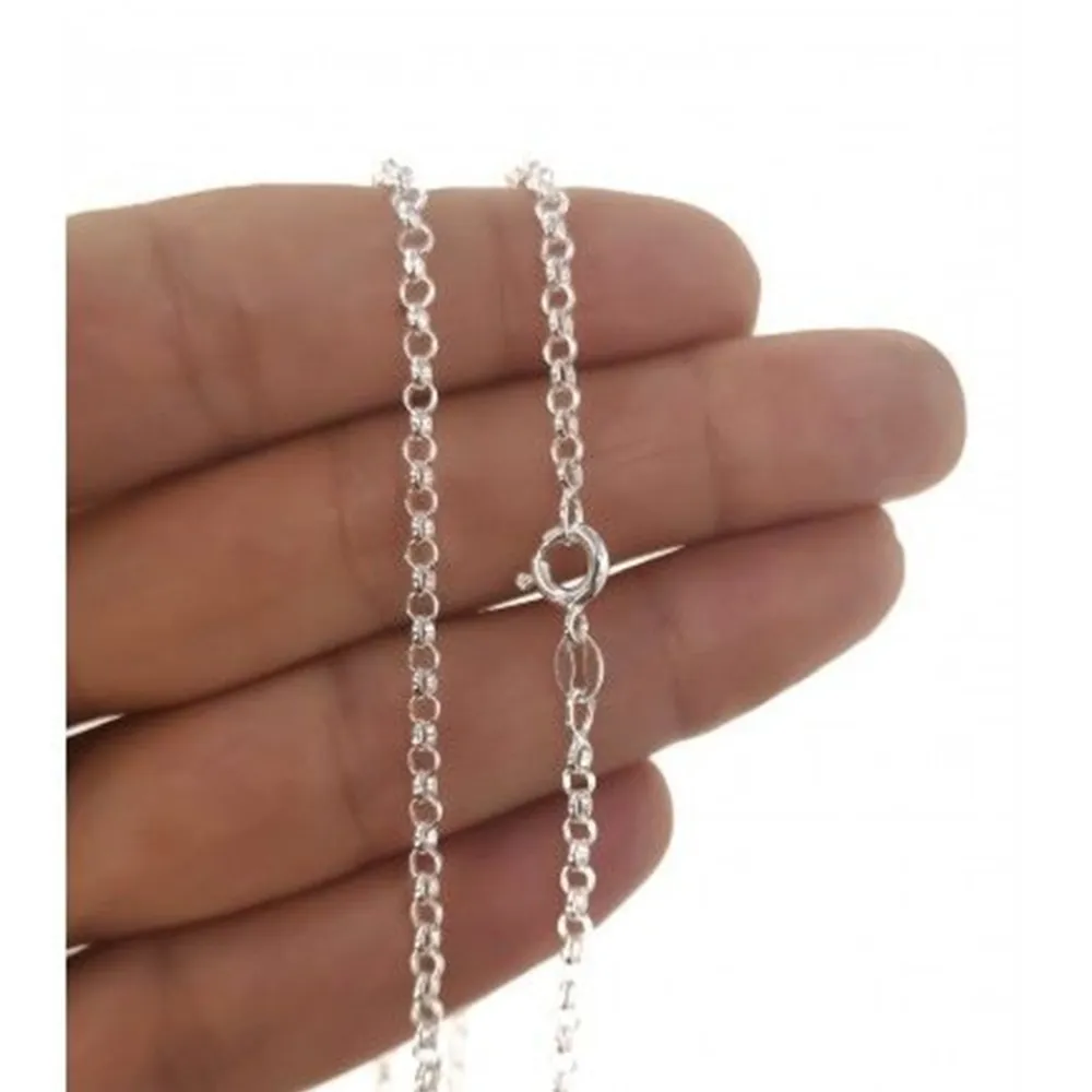 Cadena Rolo De Plata De Ley 40 Cm. 2 Mm.
