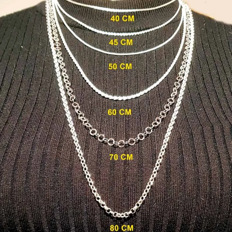 Cadena Rolo De Plata De Ley 80 Cm. Y 3 Mm.