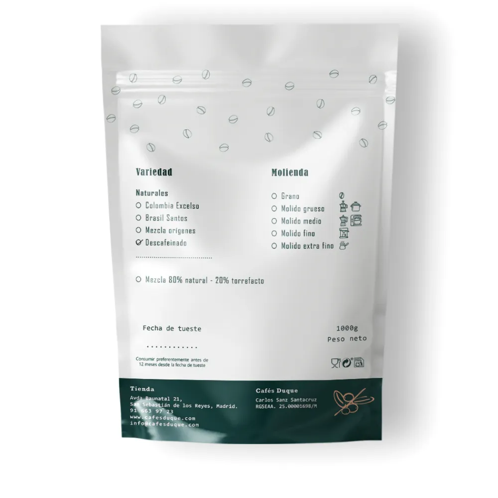 Cafés Duque Café Descafeinado 1000g