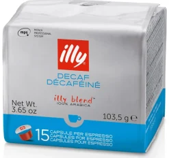 Café Illy MPS Descafeinado 15 Cápsulas