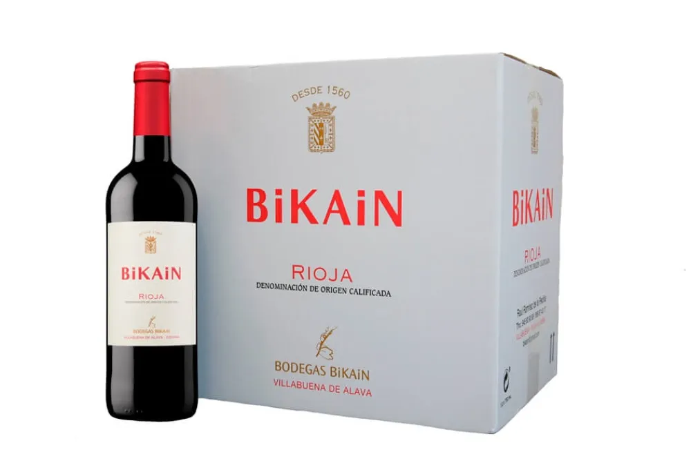 Outlet Bikain Caja 12 botellas de vino tinto DOC Rioja 2023 - 12 x 75 cl