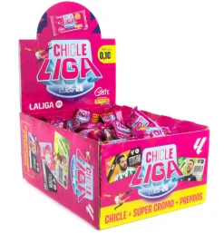 Caja de 150 chicles Chicle La Liga Liga Este Colección Panini 2025 2026