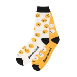 Calcetines solidarios de Unoentrecienmil | Naranja y blanco