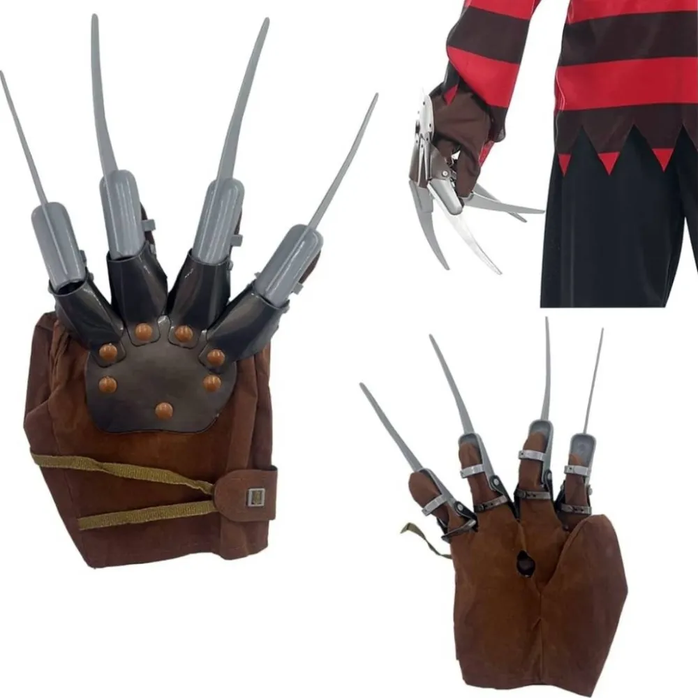 Best Kebedo Moda Camiseta Freddy Krueger Garras y Sombrero Niños - Disfraz de Miedo Infantil
