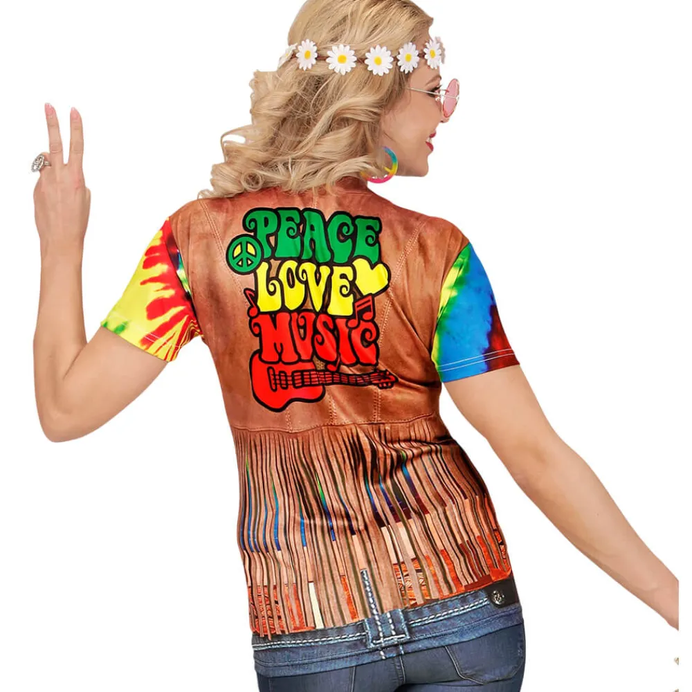 Widmann Camiseta Hippie de Estampado con Sublimación Fotográfica para Mujer