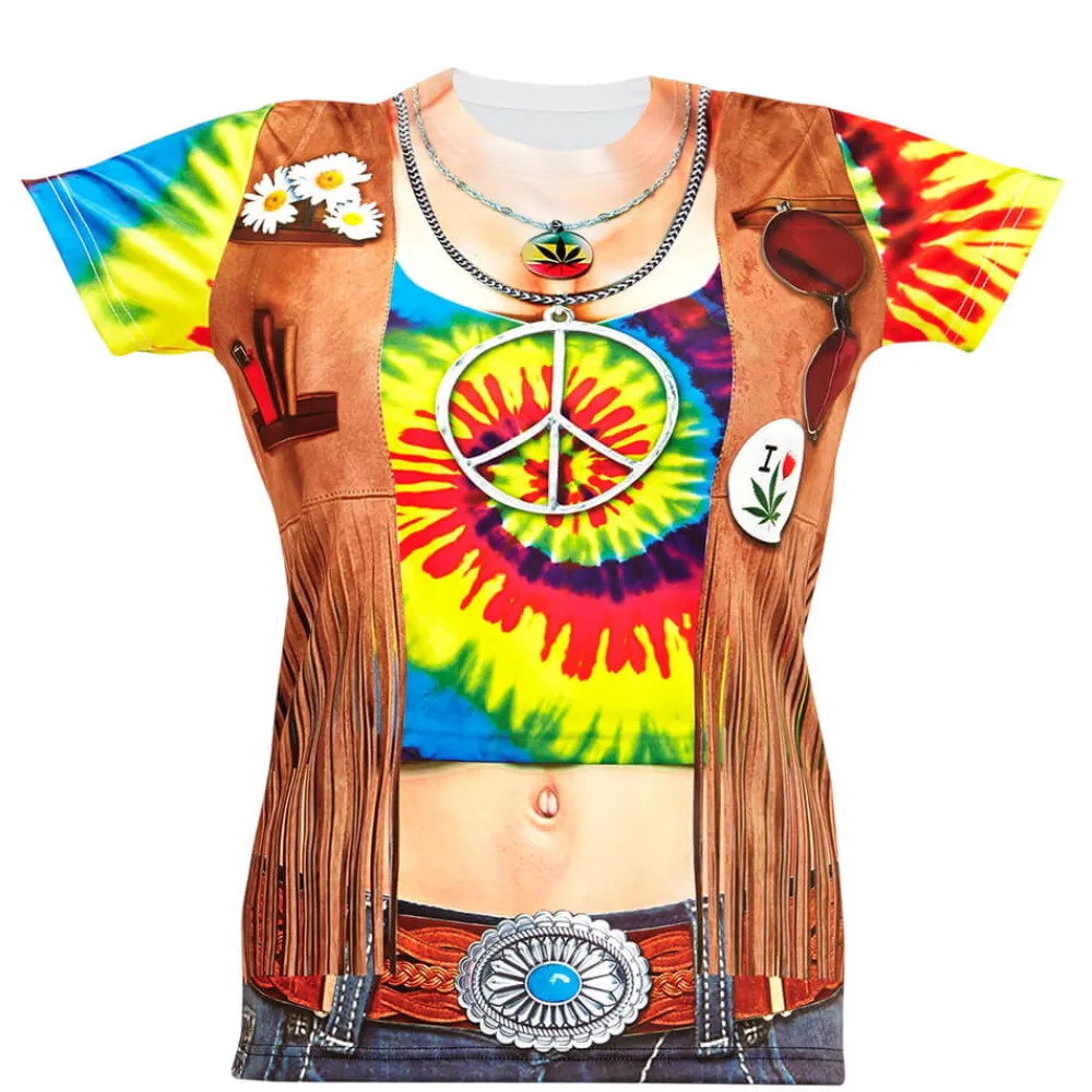 Widmann Camiseta Hippie de Estampado con Sublimación Fotográfica para Mujer