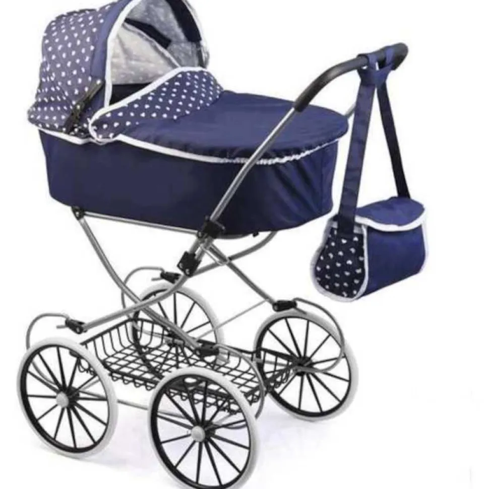 Carro de Muñecas Clásico de Luxe color azul marino Plegable