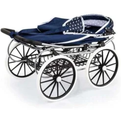 Carro de Muñecas Clásico de Luxe color azul marino Plegable
