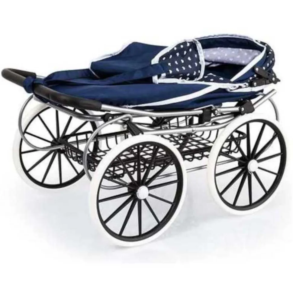 Carro de Muñecas Clásico de Luxe color azul marino Plegable