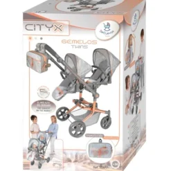 Carro para Muñecas Gemelar Grande Cityx Plegable