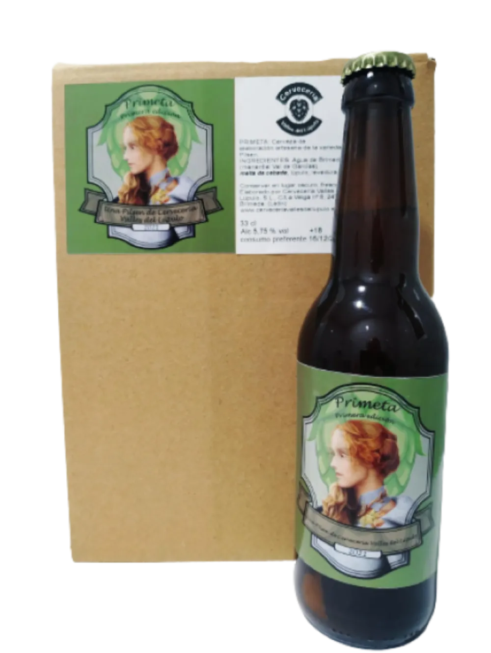 Hot Cervecería Valles del Lúpulo Cerveza Artesana Primeta Valles del Lúpulo Pack 6 x 33cl