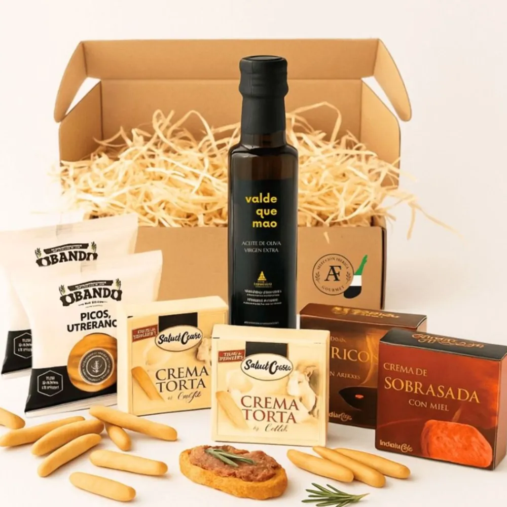 New Woodbases Cesta Navidad Gourmet Mini Aceite