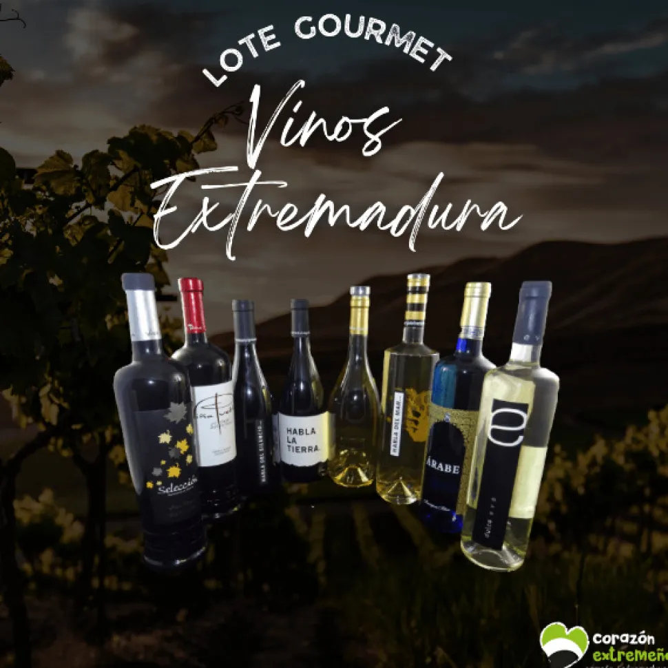 Cesta Regalo Navidad Lote Degustación Vinos Extremadura