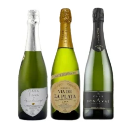 Best Corazón Extremeño Cesta Regalo Navidad Lote Estuche Pack Degustación 3 Cavas Extremeños