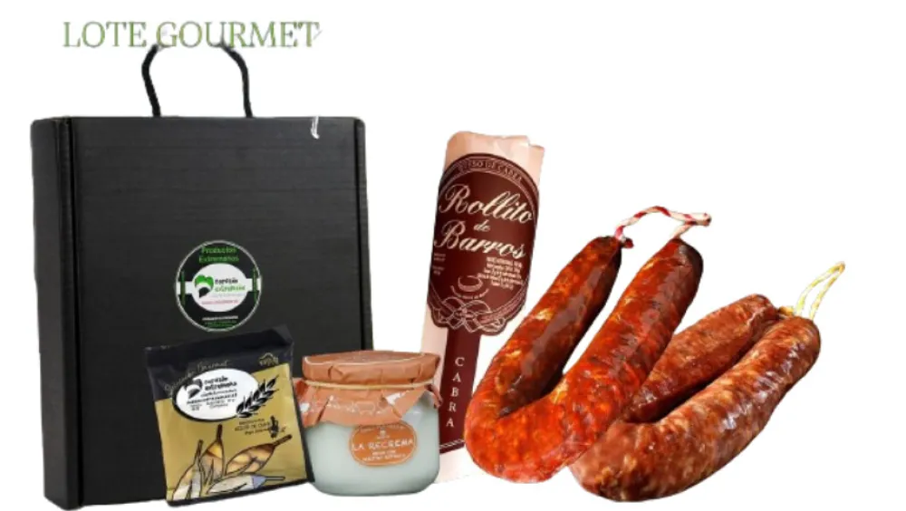 Online Corazón Extremeño Cesta Regalo Navidad Lote Gourmet Almoharin