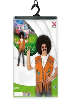Best Widmann CHALECO DE ADULTO HIPPIE MARRON CON FLECOS