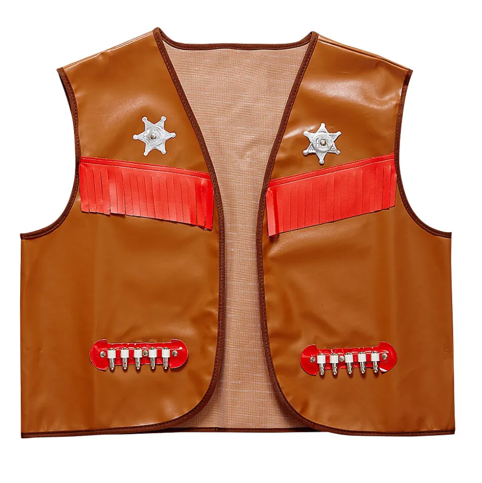 Chaleco Vaquero Cowboy Marrón Adulto