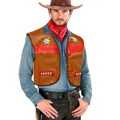 Chaleco vaquero marrón