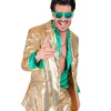 Chaqueta de moda de fiesta dorada
