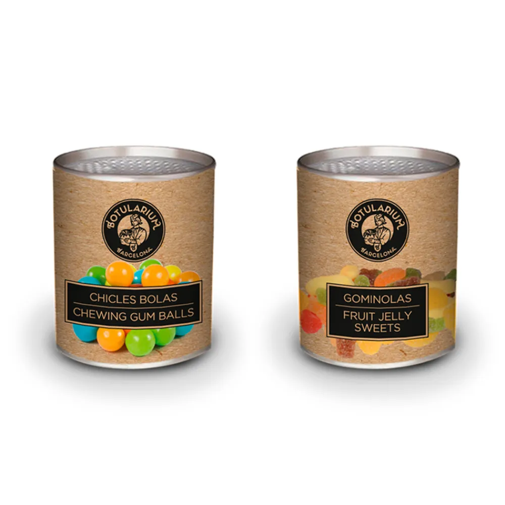 Botularium Chicles bolas y Gominolas (Pack con 5 latitas minibar de cada)