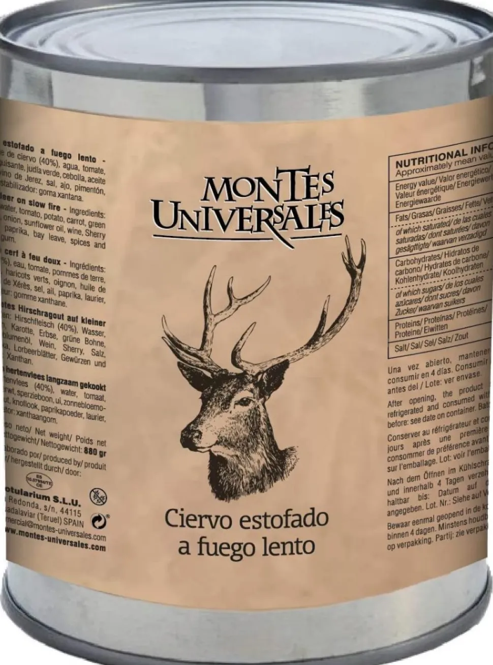Ciervo estofado a fuego lento (880 g)