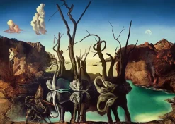 Cisnes reflejando elefantes (Salvador Dalí). Puzle 1000 piezas