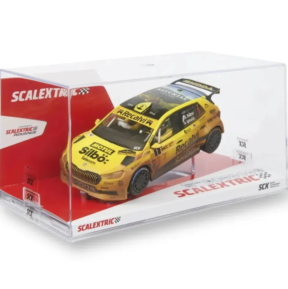 Discount Scalextric Coche Skoda Fabia WRC2 - Cohete Suárez Mud Effect escala 1:32 +6A