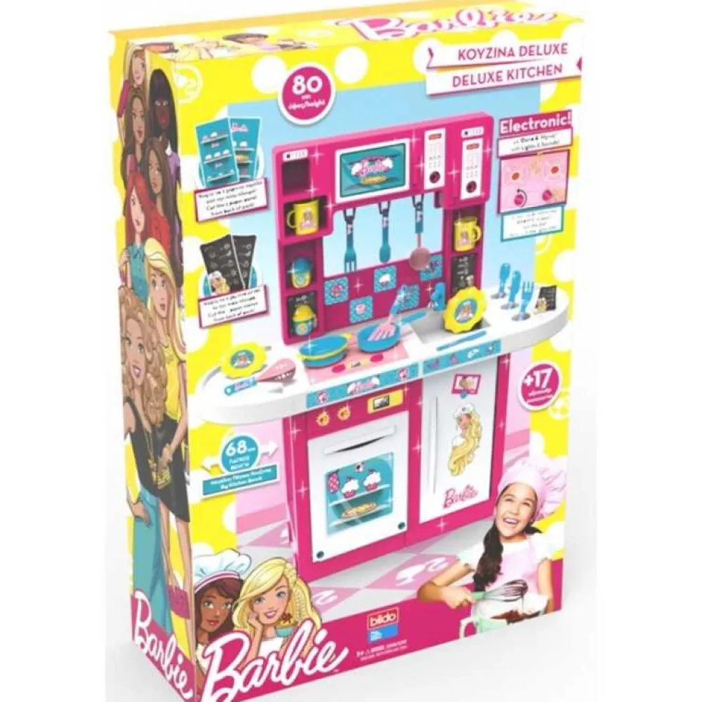 Outlet Barbie Cocina Infantil Fantasía Luxe Electrónica de Rosa