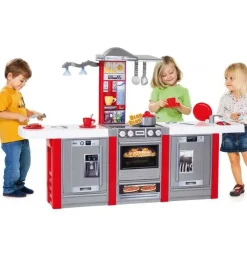 Sale Moltó Cocina Infantil Master kitchen 3 Módulos Roja-Gris