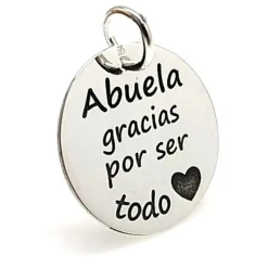 Colgante Abuela Gracias Por Ser Todo Corazón De Plata