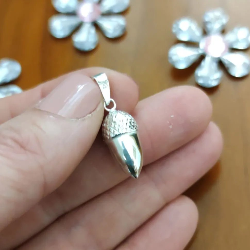 Colgante Bellota De Plata De Ley 20Mm