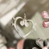 Colgante Claves De Fa Corazón De Plata De Ley