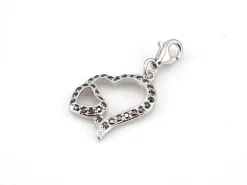 Colgante Corazon De Plata Con Circonitas