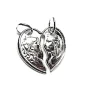 Clearance Colgante Corazon Partido De Plata De Ley