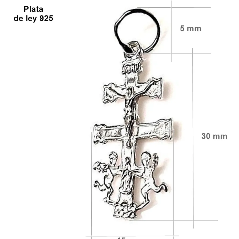 Clearance Colgante Cruz De Caravaca De Plata De Ley 3 Cm.