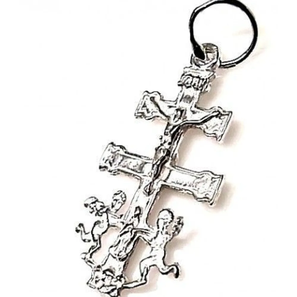Clearance Colgante Cruz De Caravaca De Plata De Ley 3 Cm.