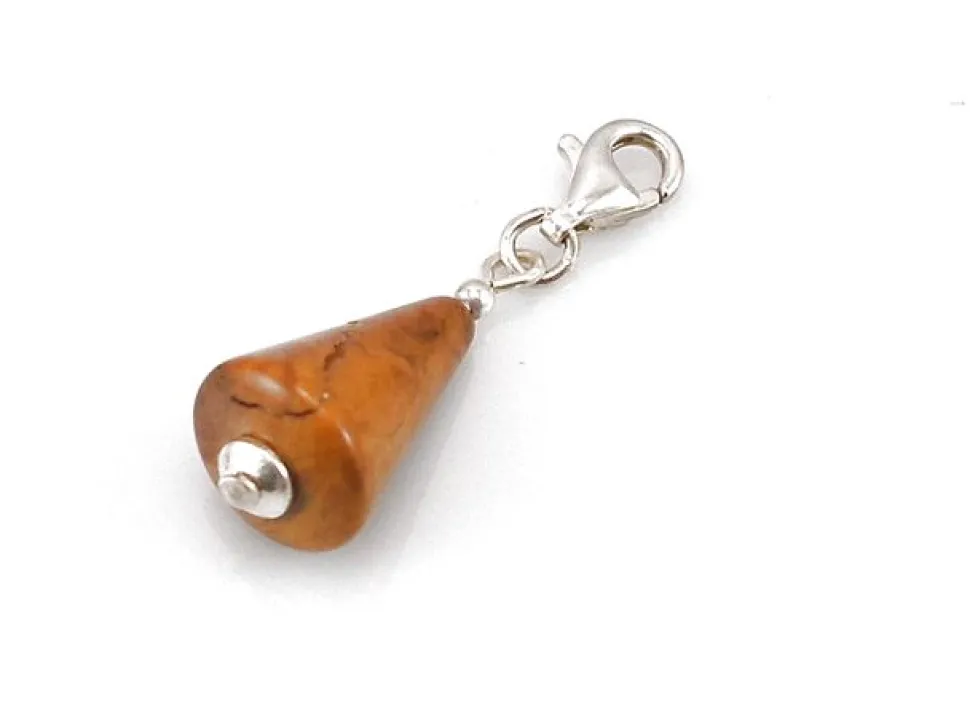 Colgante De La Abundancia De Plata Y Piedra Natural