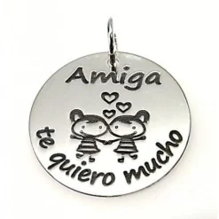 Colgante De Plata Amiga Te Quiero Mucho