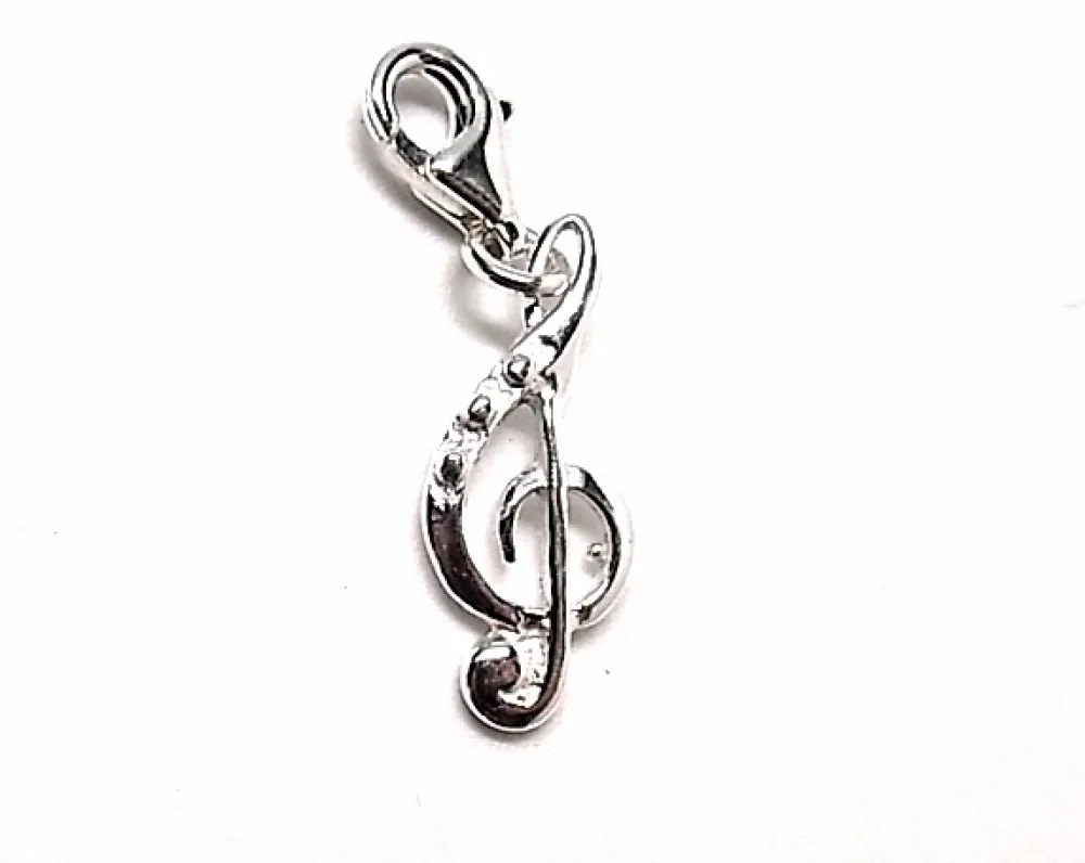 Colgante De Plata Clave De Sol Estilo Charms