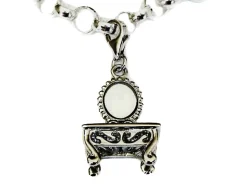 Colgante De Plata Estilo Charms Tocador