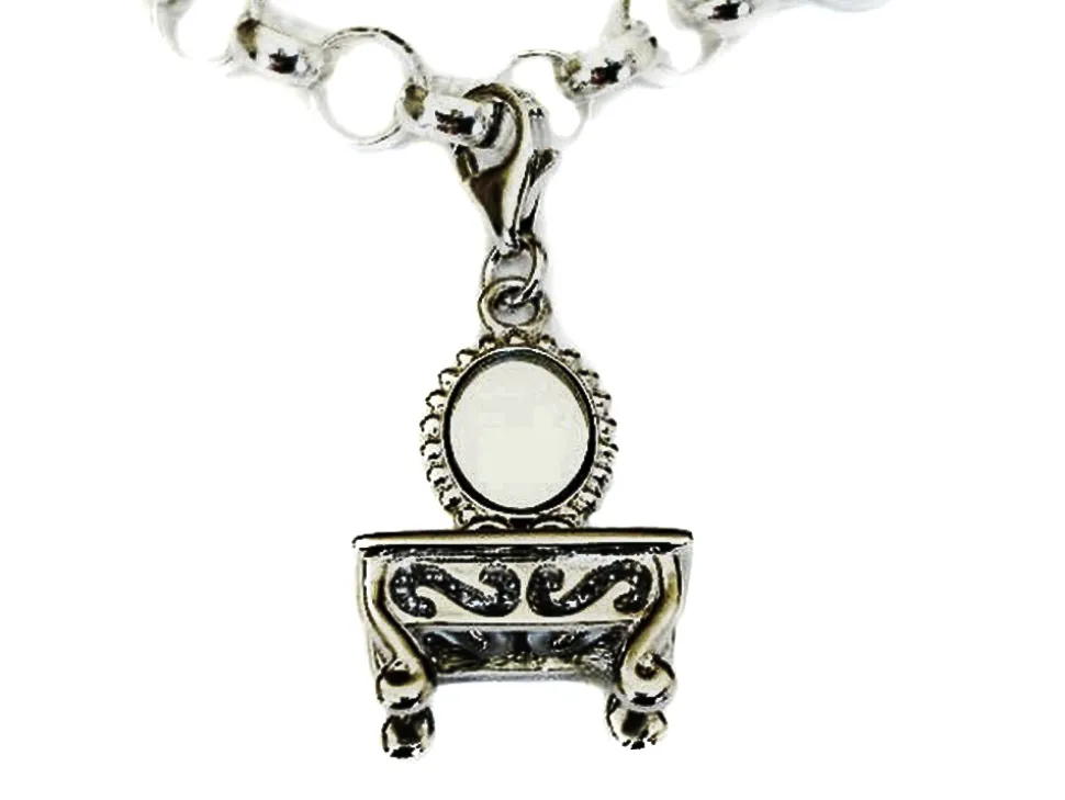 Colgante De Plata Estilo Charms Tocador