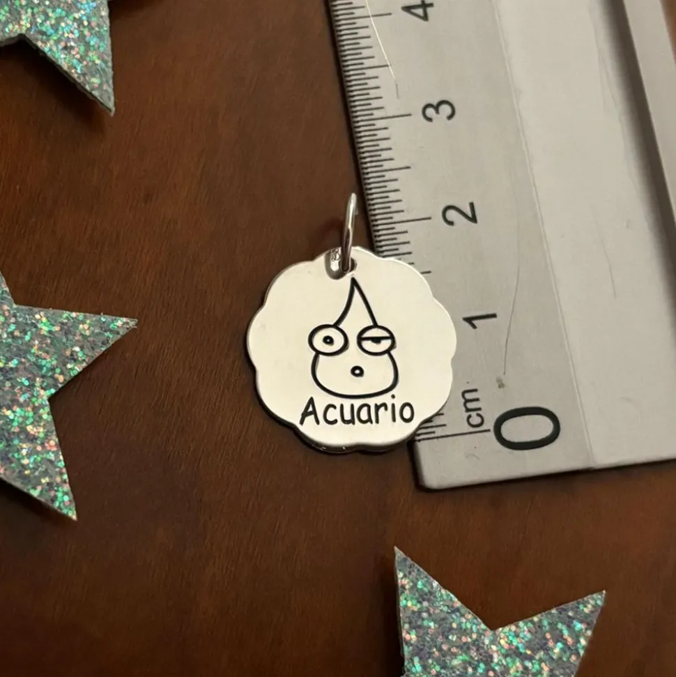 Colgante Horóscopo Acuario De Plata De Ley