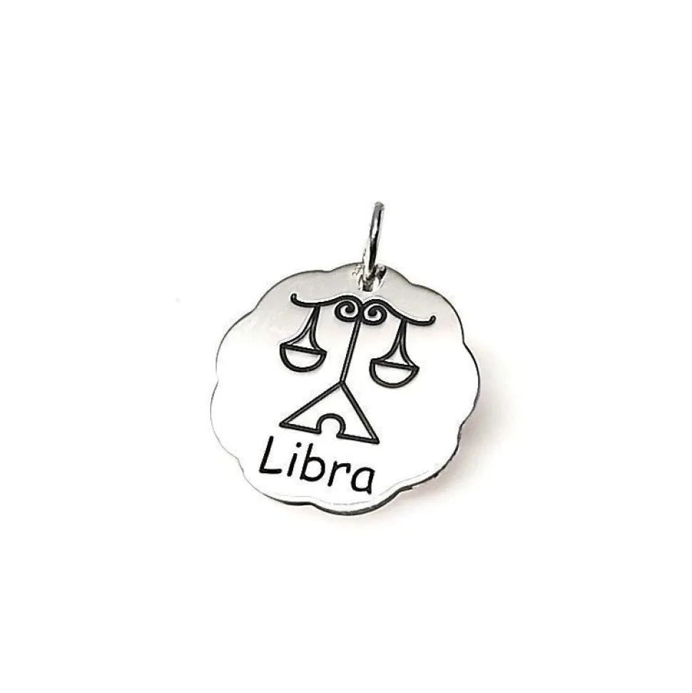 Colgante Horóscopo Libra De Plata De Ley