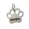 Sale Colgante Huella De Gato De Plata De Ley Personalizada Con Nombre