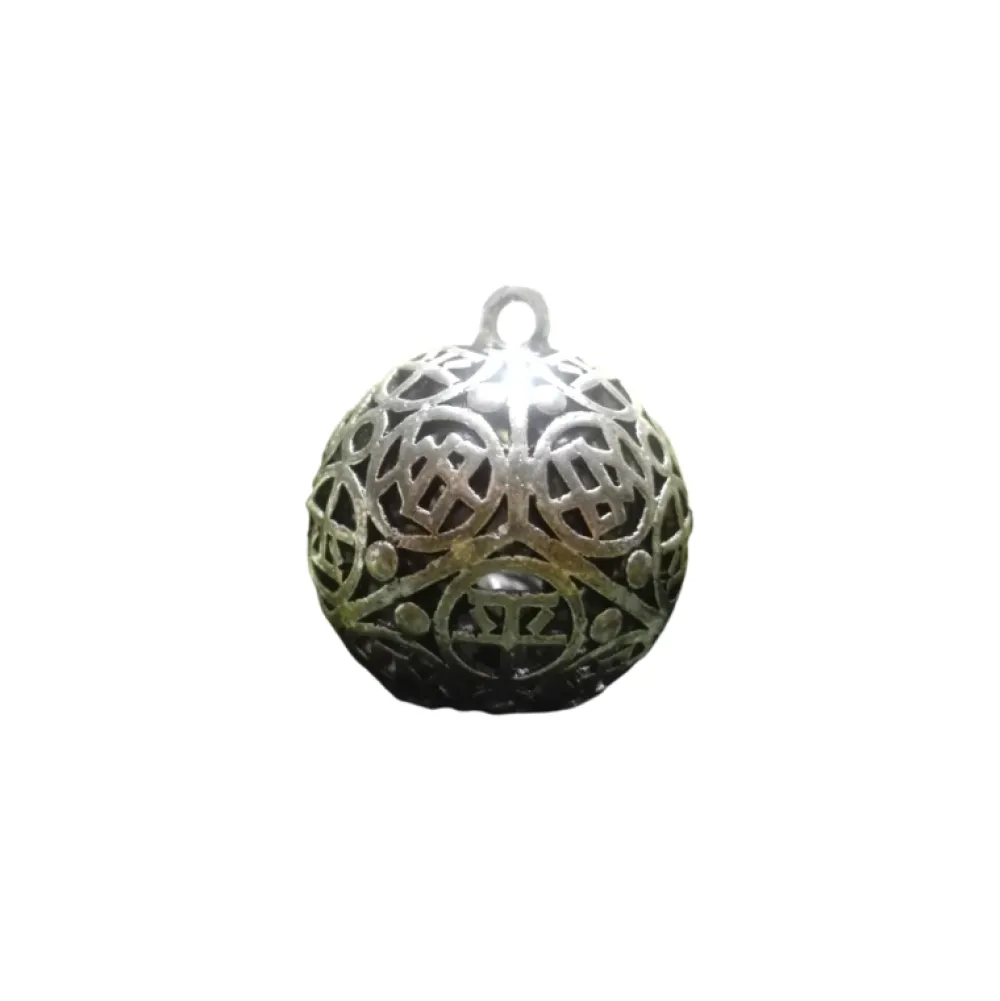 Clearance Creatulote Colgante Llamador de Ángel con cascabel calado con letras chinas 30 mm diámetro
